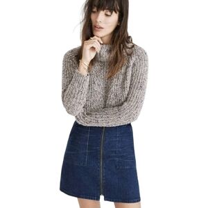 Madewell Zip Front Denim Skirt Size 27